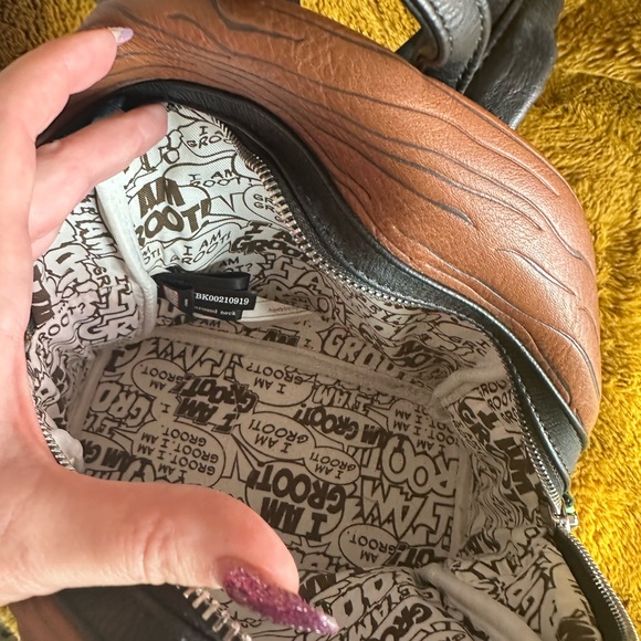 Loungefly Brown Groot Backpack with Tree-Like Texture - Picture 4 of 6